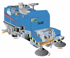 The man-on-board Dulevo H47 scrubber-drier has been designed in order to work in any kind of industrial environment, such as depots,