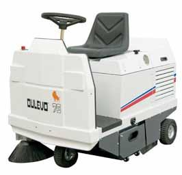 75EH/SH: THE SMALLEST MAN-ON-BOARD SWEEPER Engineered for small size areas, but capable of tackling also larger areas, the man-on-board Dulevo 75EH/SH