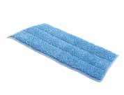 Features a low-pile microfibre pad with candy-stripe microfibre fringe to trap hairs, dust and light debris.