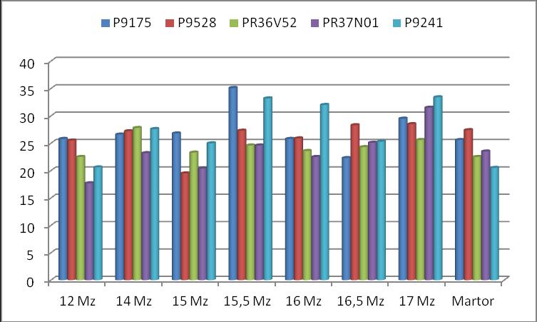 From the data analysis, we observed that the highest root length was recorded in the hybrid P9175, version V4 (35.1 cm), and the lowest root length hybrid PR37N01 in version V1 (15.3 cm).