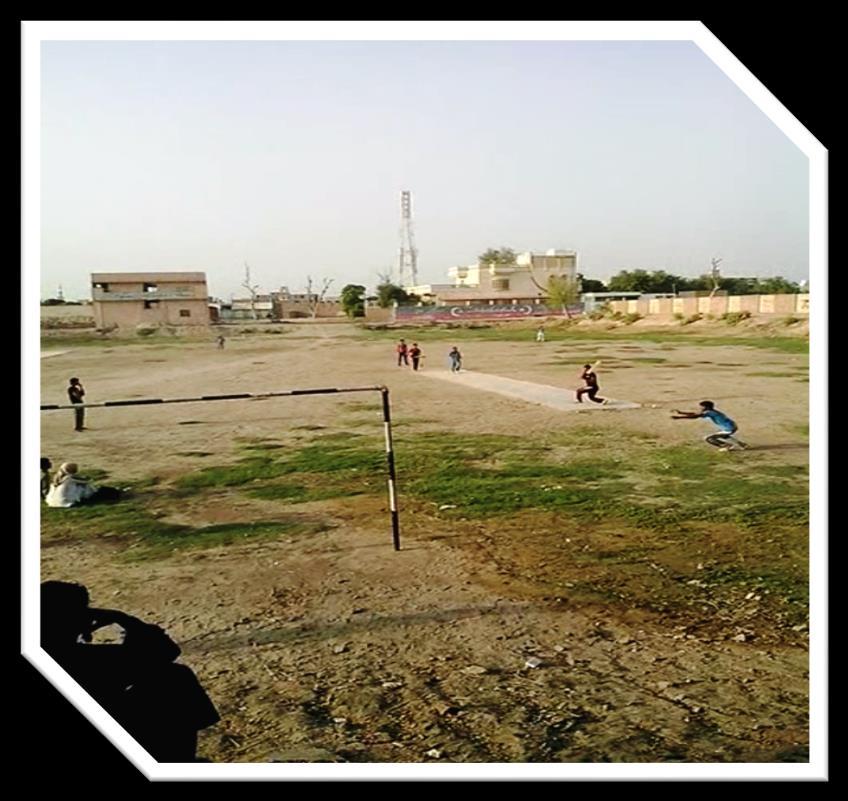 after treatment. Currently, it is being used as a cricket field by children (See photographs) and as a dumping site for garbage by the neighbouring households.