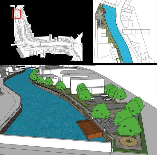 Fig. 12. Bird eye view Fig. 15. Details on park and dock Fig. 13. Details on sightseeing spot Fig. 14. Details on park V.