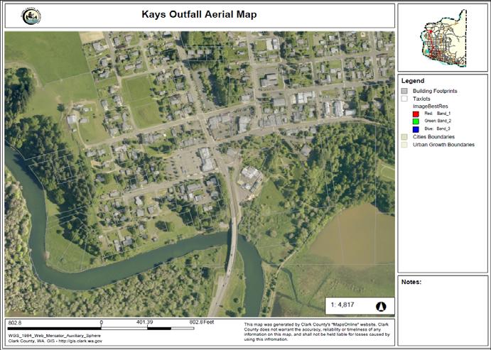 ) Figure 1 Stormwater System The stormwater system will serve the Kays Subdivision, a 37 lot single family residential project approved in 2008 (See 2008 0016 SUB), located south of Pacific