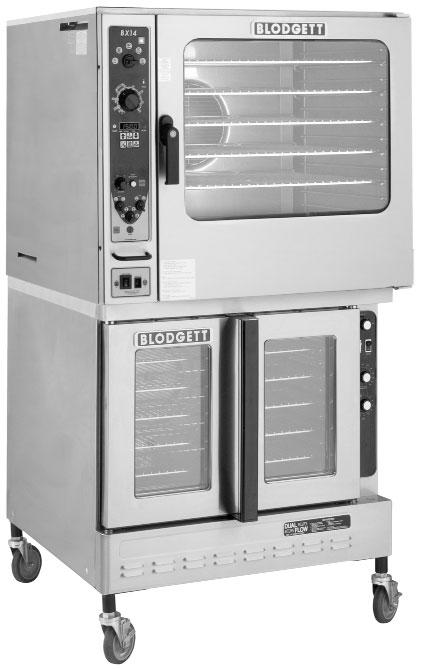 BX-14G and DFG-200 BX-14G Boilerless Combi Stacked on a Full-Size Gas Convection Oven Shown with optional casters DFG-200 OPTIONS AND ACCESSORIES (AT ADDITIONAL CHARGE) Gas hose with quick disconnect