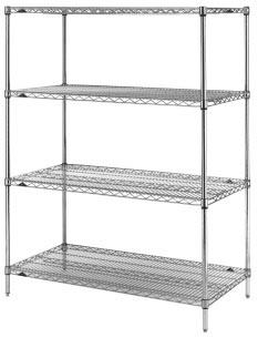 Item# Job SUPER ERECTA SHELF WIRE SHELVING Unique Design: The open wire design of these heavy-gauge carbon-steel or stainless steel shelves minimizes dust accumulation and allows a free circulation