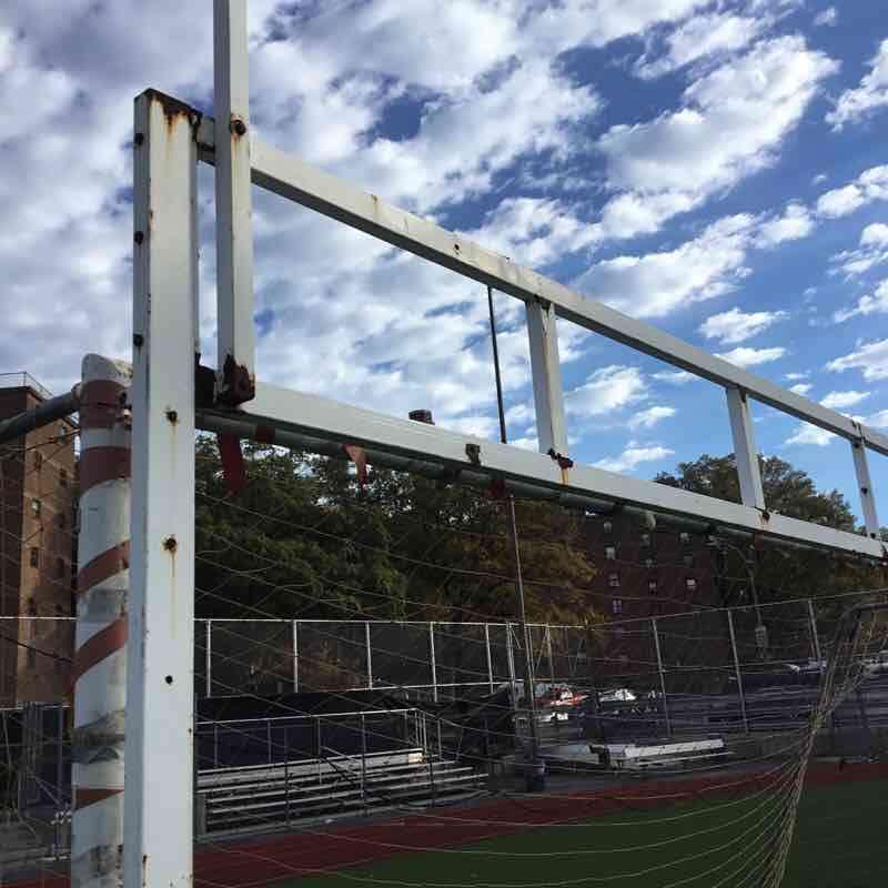 ATHLETIC FIELDS FIXED EQUIPMENT Football Goal Posts 5 - Poor RUST - MAJOR Location/Instance rth Side, South Side Quantity 2 EACH Photo1 Tennis Net Posts SEATING Benches Metal/Wood/Plastic Bleachers