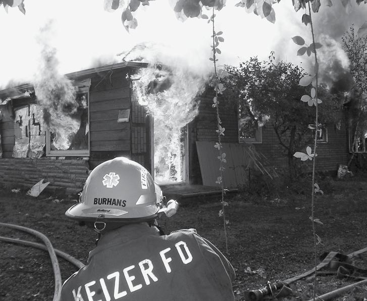 The fire engine was housed under a lean to shed at the Keizer Food Lockers.