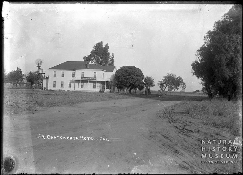Chatsworth Postcards 1912 55. Chatsworth Hotel Cal. The hotel was built in 1890, in advance of the Southern Pacific Train Depot in 1893.