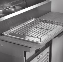 Accommodates industry standard full and third size pans without the use of adapter bars Two (2) shelves per door 6" high casters on adjustable