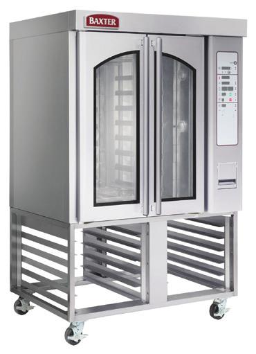 RACK OVENS MINI ROTATING OV310 SERIES Listed for safety and sanitation by UL Mini-rack oven shown on 12-pan stand base Mini-rack oven shown on proofer base Stainless steel interior and exterior