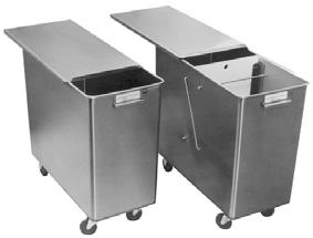 DECK SPECIALTY OVENS OV450 INGREDIENT Series BINS (STAINLESS STEEL) ONE, TWO AND THREE COMPARTMENT Certified by NSF for single compartment Designed to store bulk quantities of dry ingredients