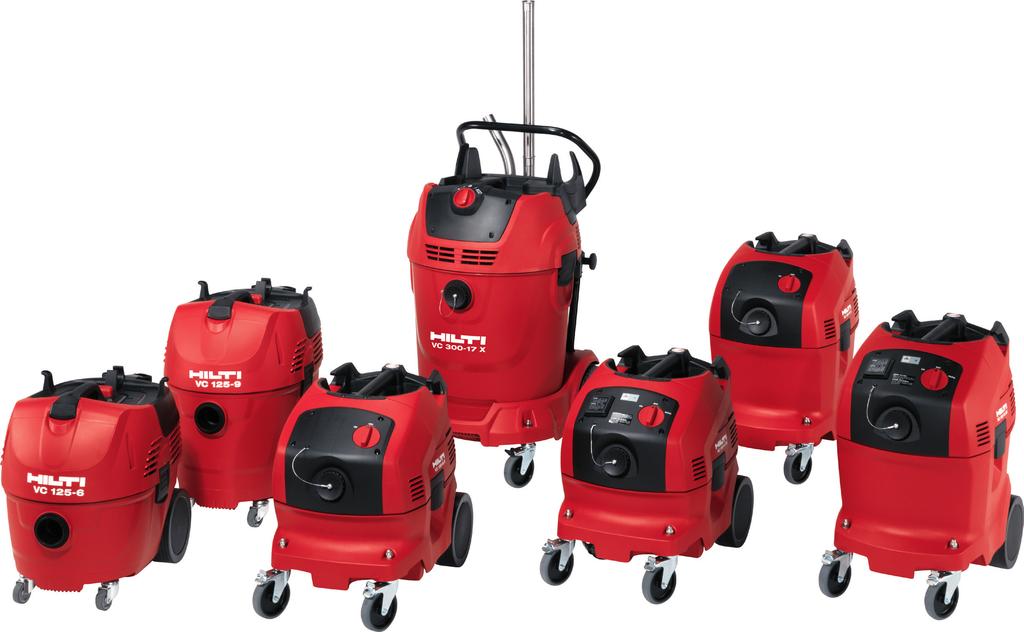 HILTI VACUUM PORTFOLIO Supporting information For instructions on how to assemble these systems, please refer to the Hilti North America Youtube page VC 125 VC 150 VC 300 DBS 06/18 CONTENTS
