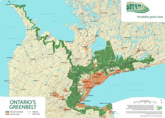 The Greenbelt includes the Niagara Escarpment Plan (NEP) and the Oak Ridges Moraine Conservation Plan (ORMCP).