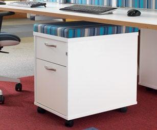 one filing drawer which accepts both A4 & foolscap files Three Drawer Mobile Pedestal R2M 426 600 567 215 Versatile under-desk storage solution 600mm deep One shallow drawer & one filing drawer which