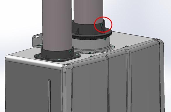 Determining Vent Configuration (continued) Twin Pipe PVC/CPVC Configuration (3 or 4 ) 3. Install the intake pipe. Ensure it is properly seated. 4. Secure the intake pipe to the unit with the supplied screw (in the carton box).