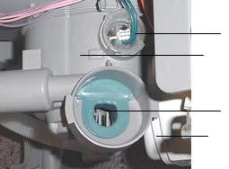 4.10 Aqua sensor The aqua sensor is located above the drain pump.