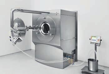 Control of the point of granulation Dust-free feeding Rasp / sieve downstream GRANUCON Mixing Granulating Drying Throughput from 5