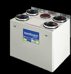 Vertical units OMEKT REGO 00 Extremely compact unit in size and high energy efficient Highly efficient rotary heat exchanger recovers up to 90% of heat.
