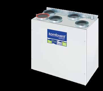 Vertical Units OMEKT REGO 00 Highly efficient rotary heat exchanger recovers up to 89% of heat.