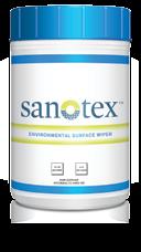 microbial contamination. For convenience, Sanotex Wipes are available in two sizes and three quantities.