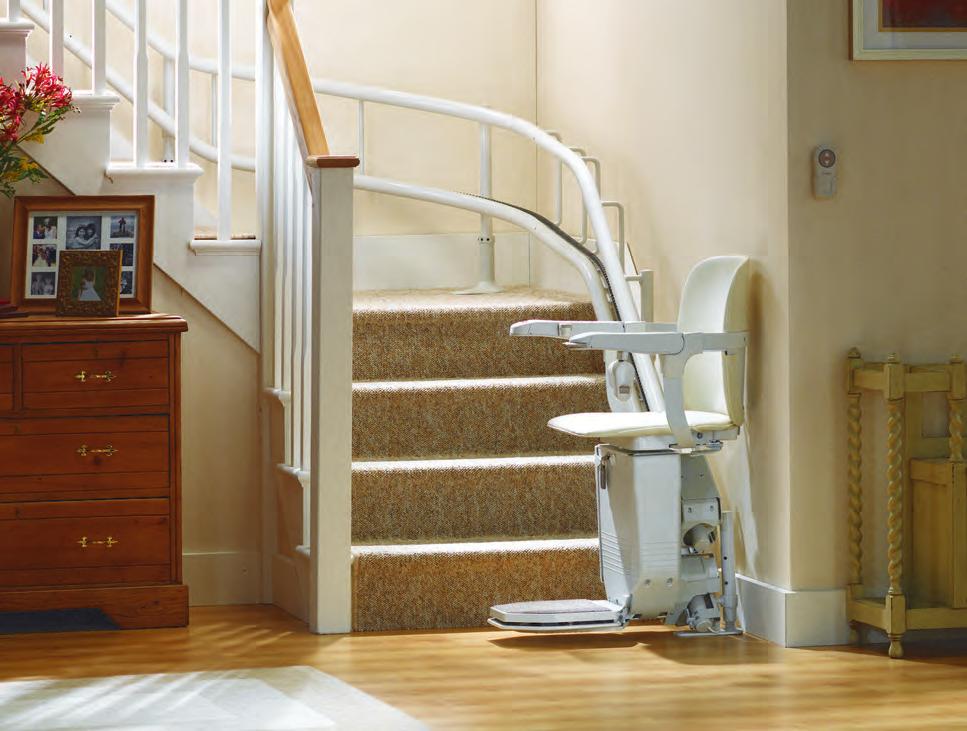 If you think your stairs are unsuitable for a stairlift, we think you might be pleasantly surprised. Our stairlifts can accommodate curved staircases of different sizes and layouts.