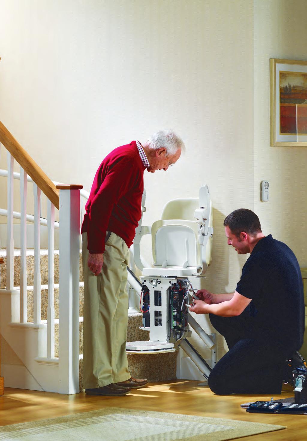 5 3 The two men who installed the stairlift worked quickly and efficiently. They explained and demonstrated how to use the lift thoroughly.