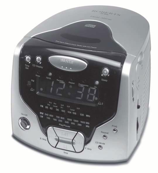 CR9986 Dual Alarm CD Clock Radio ROBERTS Sound for