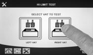 Verify high-limit controls (continued) 6 (Split Vats Only) Select Vat Select and press the vat to be tested.