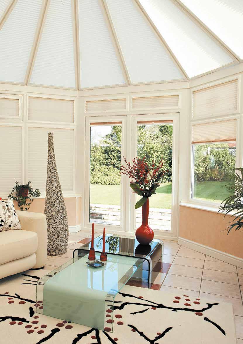 PLEATED CONSERVATORY BLINDS This attractive fabric is