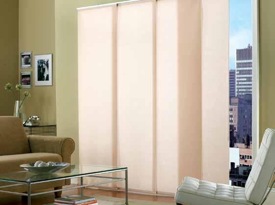 Light and easy to use, Panel Blinds are operated by a wand and slide across tracks in the same way as vertical blinds. Panels stack neatly behind one another, allowing maximum light into the room.