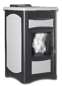 AIR PELLET PRODUCTS Ergoflam Air Plus 11,5 kw Air pellet stove ERGOFLAM AIR Pellet thermostove with enforced air ventilation and finished with sophisticated enameled refractory majolica; outer