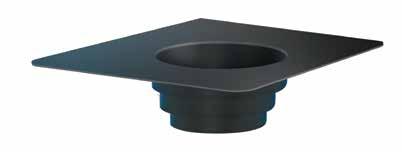 Roof Dryer Vent with Flapper & Attached Collar Seamless