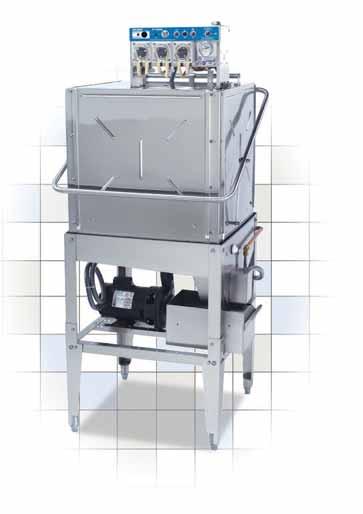 KLE-175 GT Upright Straight-Through or Corner Configuration Microprocessor Based Electronic Control With 72, 90, 120 or 360 Second Wash Cycles Built-in Chemical Metering Pumps Detergent, Sanitizer,