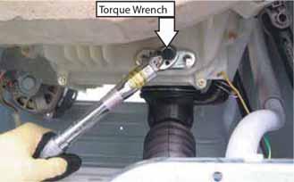 Under torqueing could cause water leakage; over torqueing could cause the tub to crack. 3. Reconnect the wire harness to the thermistor.