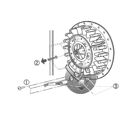 DISASSEMBLY/REPAIR (Motor) For technical information concerning the direct drive DC motor, refer to page 22.) 1. Remove the back cover. 2. Remove the large bolt in the center shaft.