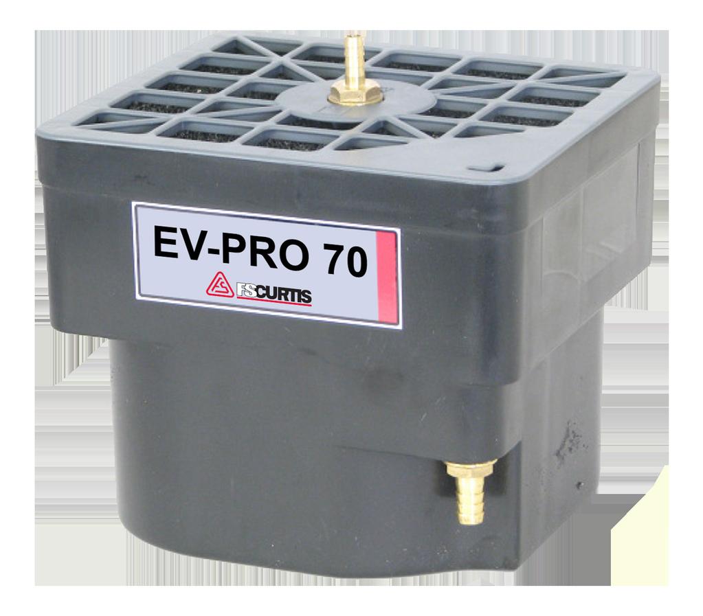 With an advanced polypropylene adsorbent media, the EV-PRO 70 can separate virtually any condensate containing any compressor lubricant* discharged from any type of condensate drain, and it does so