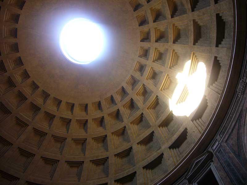 The Pantheon s interior is a single unified, self-sufficient whole, uninterrupted by supporting solids.