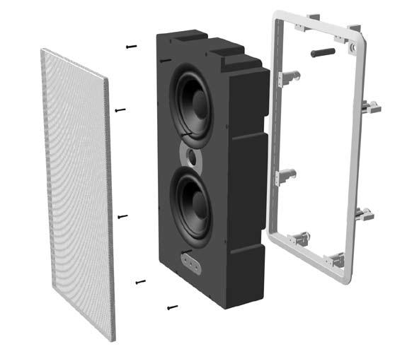 You want the bezel to conform to the wallboard, and the frame not to rattle from the speaker s vibration, but be very careful not to overtighten the screws.