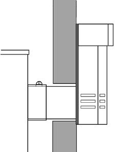 DO NOT FIX THE FLUE AT THIS STAGE. Flue and Appliance Fixings 4.13 Position the appliance observing appropriate clearances. 4.14 Apply a bead of suitable weatherproof sealant (silicone or similar) to perimeter of back face of terminal, see Diagram 8.