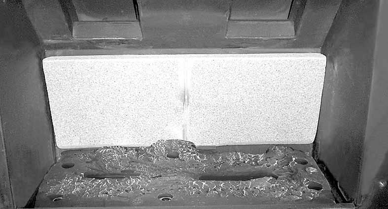 6 Lift the vermiculite baffle and slide out through the front of the appliance, see Diagram 10. 10 5.
