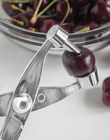 holds slicer securely in place, while prongs grip food and protects