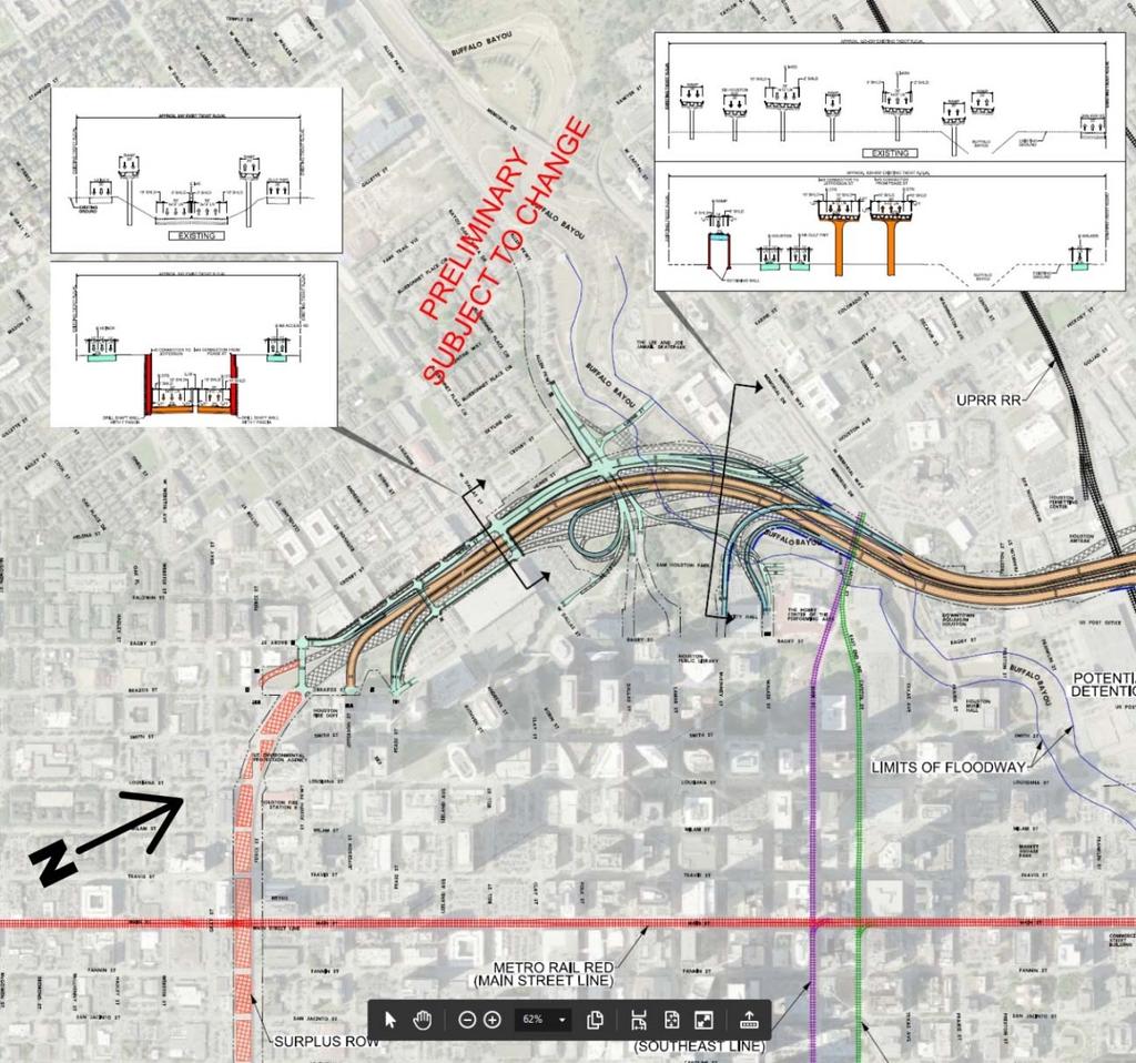 Figure 1: West Downtown Schematic Source: http://ih45northandmore.com/docs9/20180521_nhhip_seg3_overview_layout_ph_1-1.