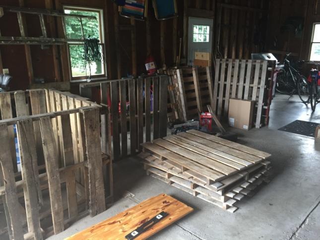 I then realized that I didn t have a enough pallets and the ones I had were not in great shape.