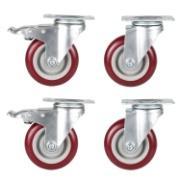 99 Amazon Coocheer 4 Swivel Caster Wheels With Top Plate & Bearing Heavy Duty On Red