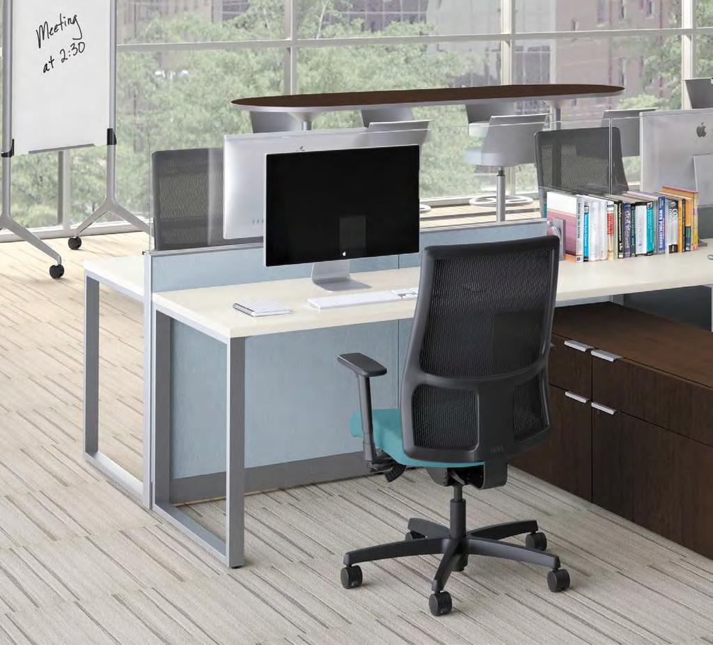 YOUR KIT OF PARTS With a surprisingly minimal number of basic components, Voi s efficient offering can save you time and stress when selecting and purchasing office furniture.