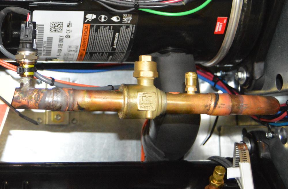 Compressor isolation valves reduce the amount of refrigerant that must be
