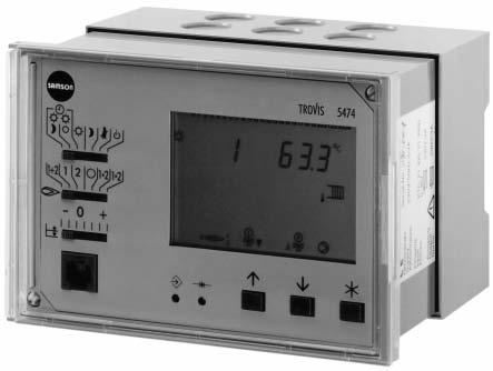 Automation System TROVIS 5400 Boiler Controller TROVIS 5474 Application Weather-sensitive control of up to two boilers, designed for single-stage, two-stage or also modulating operating mode.