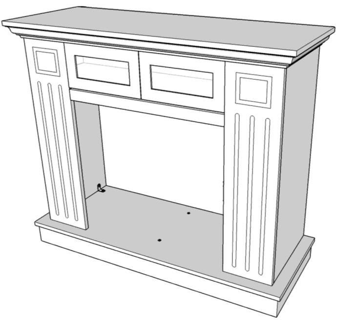 Step 7: With the help of a second capable adult carefully lift the mantel from below. NEVER lift the mantel just from top. arefully move the mantel near where the fireplace will be placed.