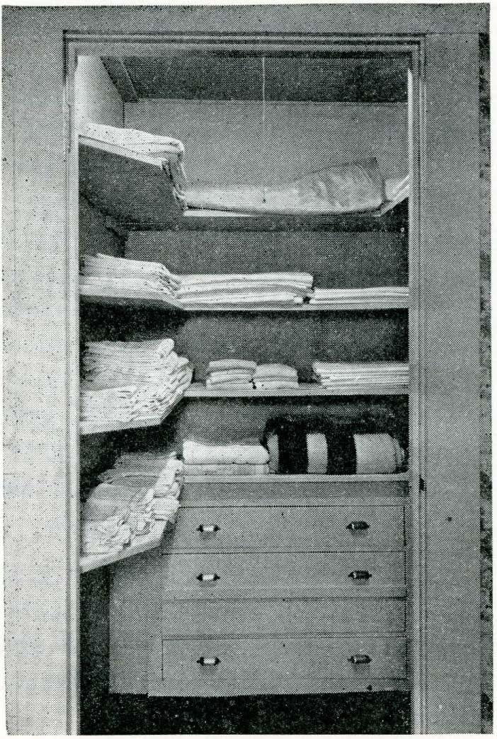 ....... Bedding and Linen Closets Courtesy U. S.