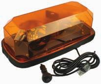 rubber coated magnets, 10' heavy gauge 12V cord 16½" L x 8½" W x 3 1 /8" H TLV470 Magnetic 24 LED AMBER low-profile light